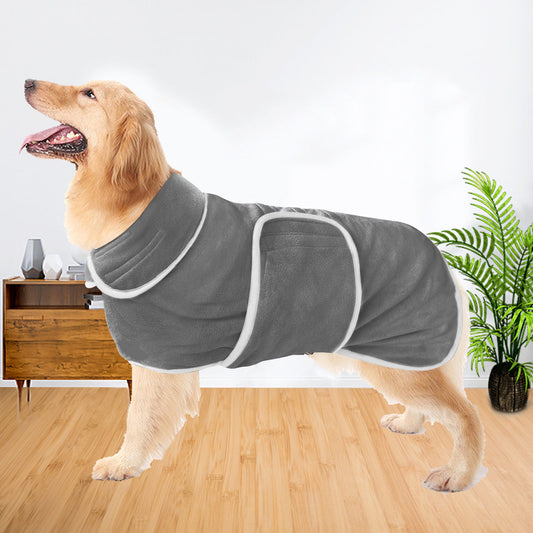 Super Absorbent Dog Bathrobe for Dogs Drying Coat - The Pack Ruler