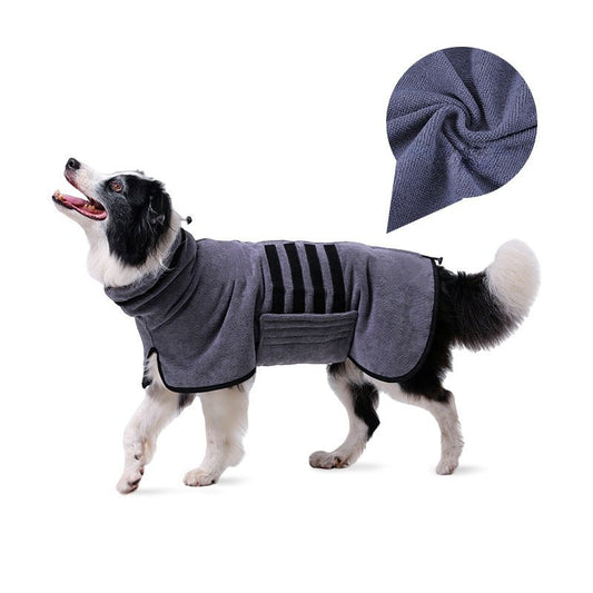 Dog Bathrobe Ultra Absorbent Dog Drying Coat - The Pack Ruler